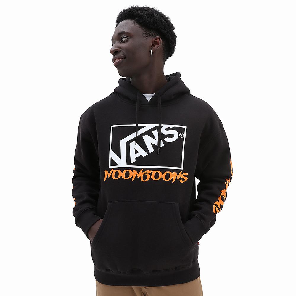 Men\'s Vans x Noon Goons Volume Logo Hoodie Black | USA14950