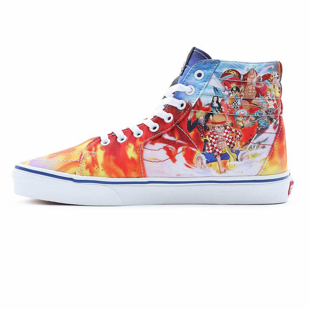 Men's Vans x One Piece Sk8-Hi Sneakers Multicolor | USA79468