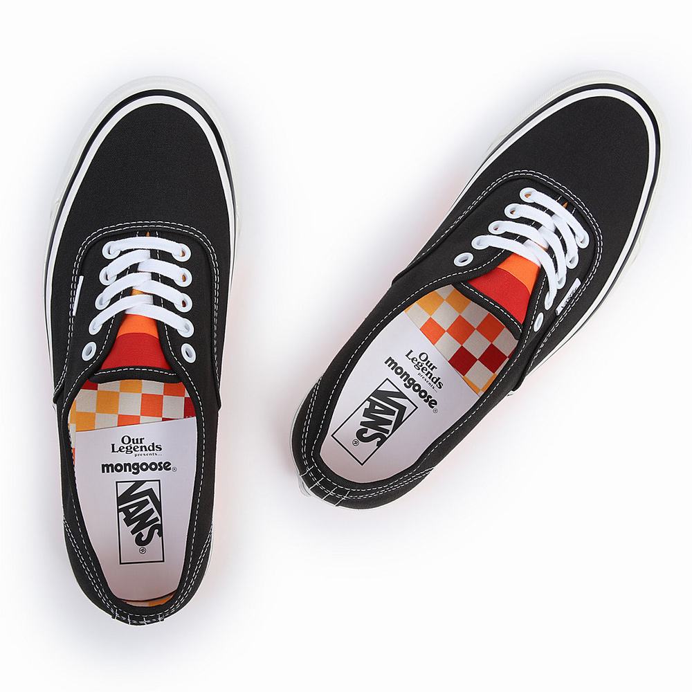 Men's Vans x Our Legends (Mongoose) Authentic 44 DX Sneakers Black / Orange | USA67983