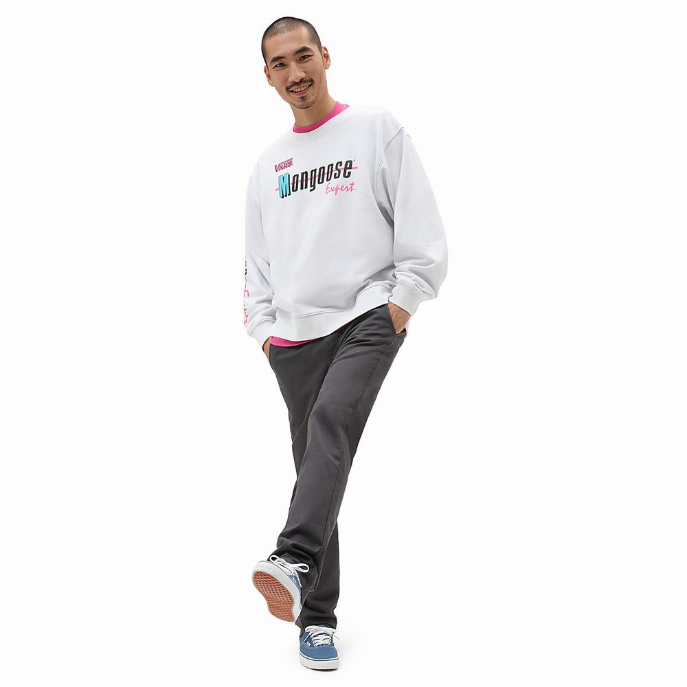 Men's Vans x Our Legends (Mongoose) Fleece Crew Sweatshirts Grey | USA70591