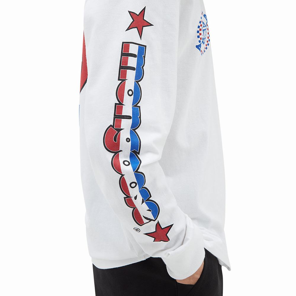 Men's Vans x Our Legends (Mongoose) Long Sleeve T Shirts White | USA01867