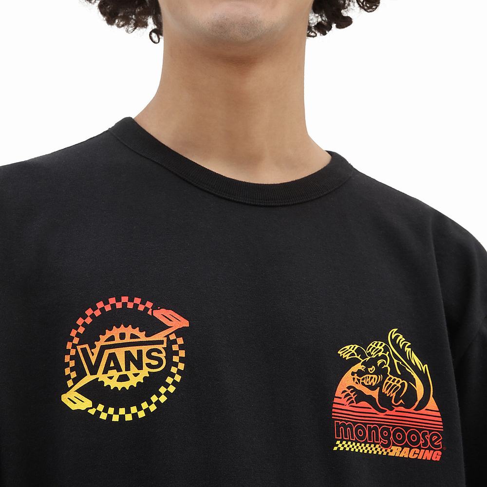 Men's Vans x Our Legends (Mongoose) Long Sleeve T Shirts Black | USA28517