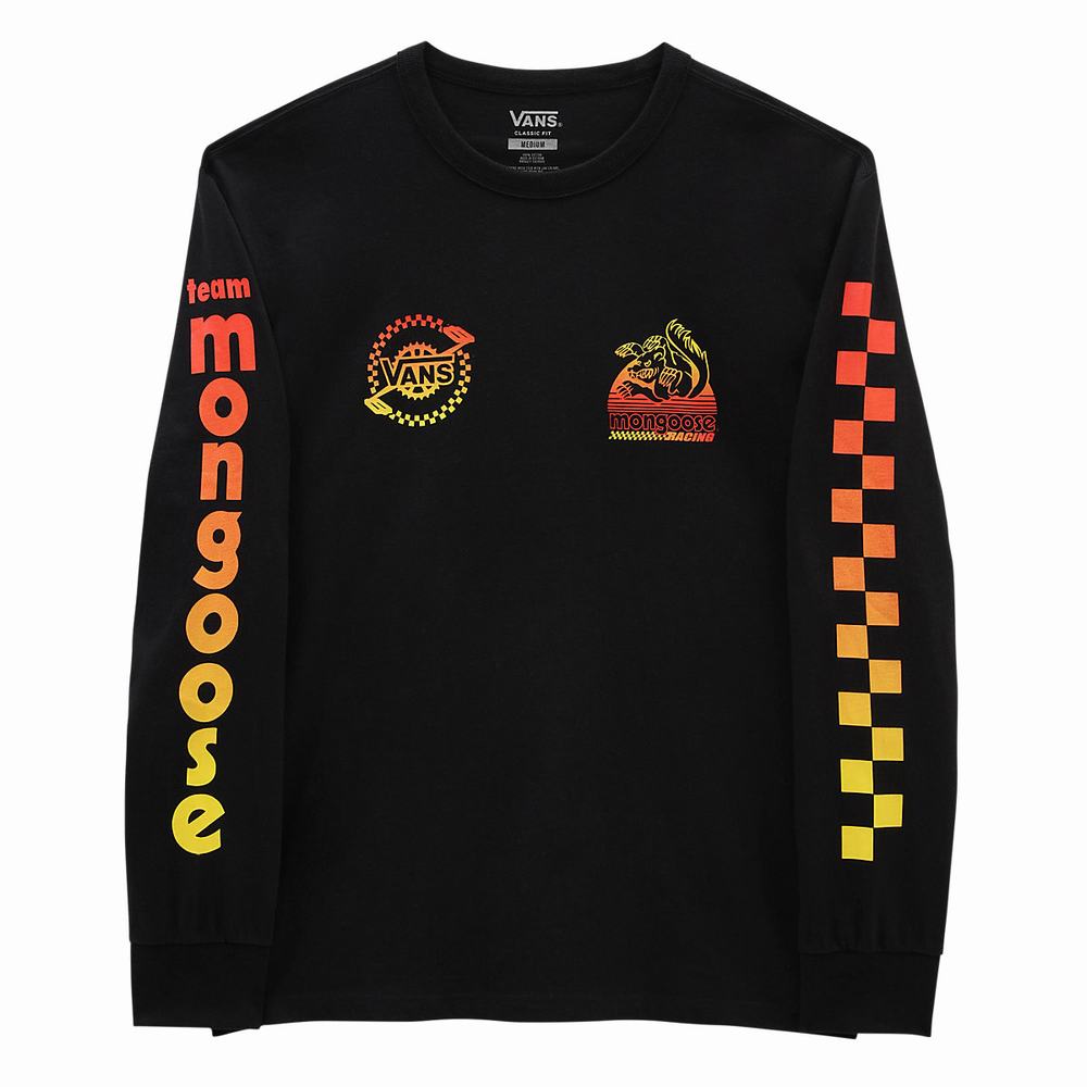 Men's Vans x Our Legends (Mongoose) Long Sleeve T Shirts Black | USA28517