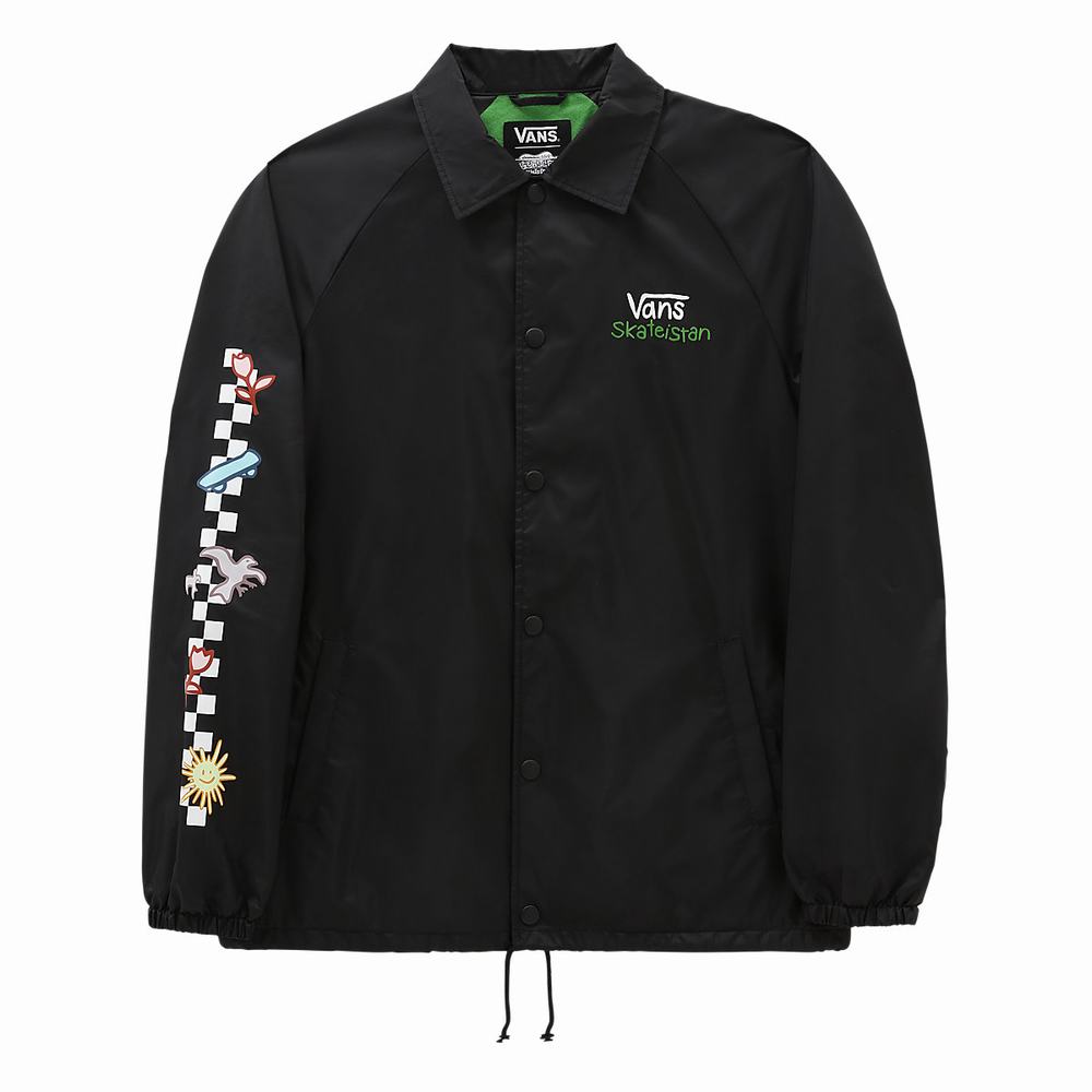 Men's Vans x Skateistan Torrey Jackets Black | USA09354