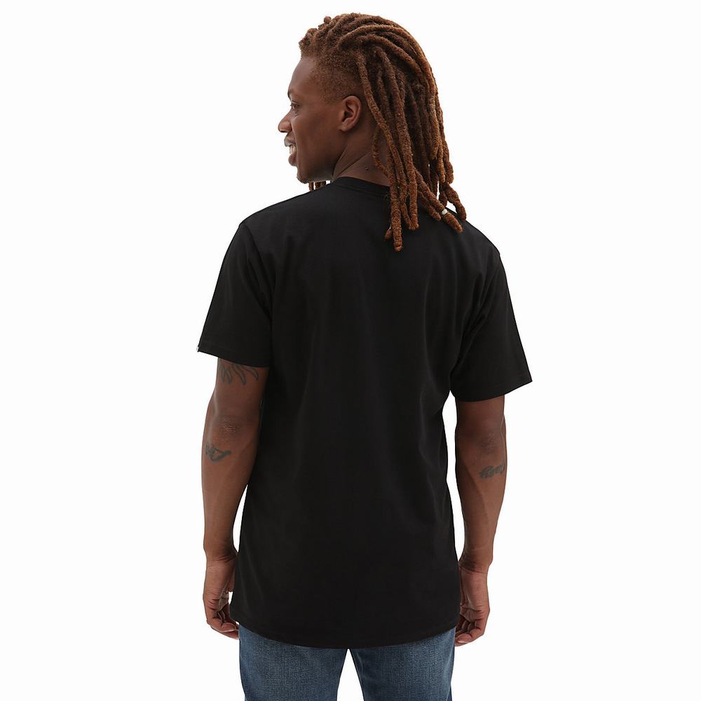 Men's Vans x Thrasher Off The Wall Logo T Shirts Black | USA70315