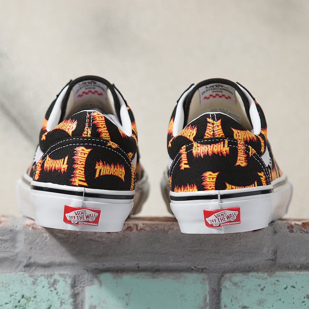 Men's Vans x Thrasher Skate Old Skool Sneakers Black | USA41756