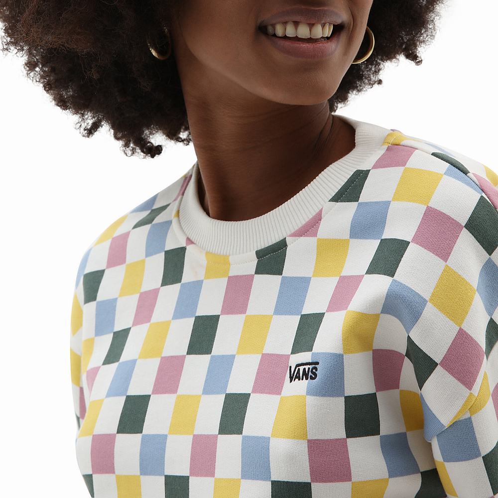 Women's Vans All Over Crew Sweatshirts Multicolor | USA28763