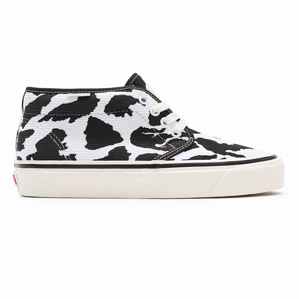 Women's Vans Anaheim Factory Chukka 49 DX Sneakers Black / White | USA68190