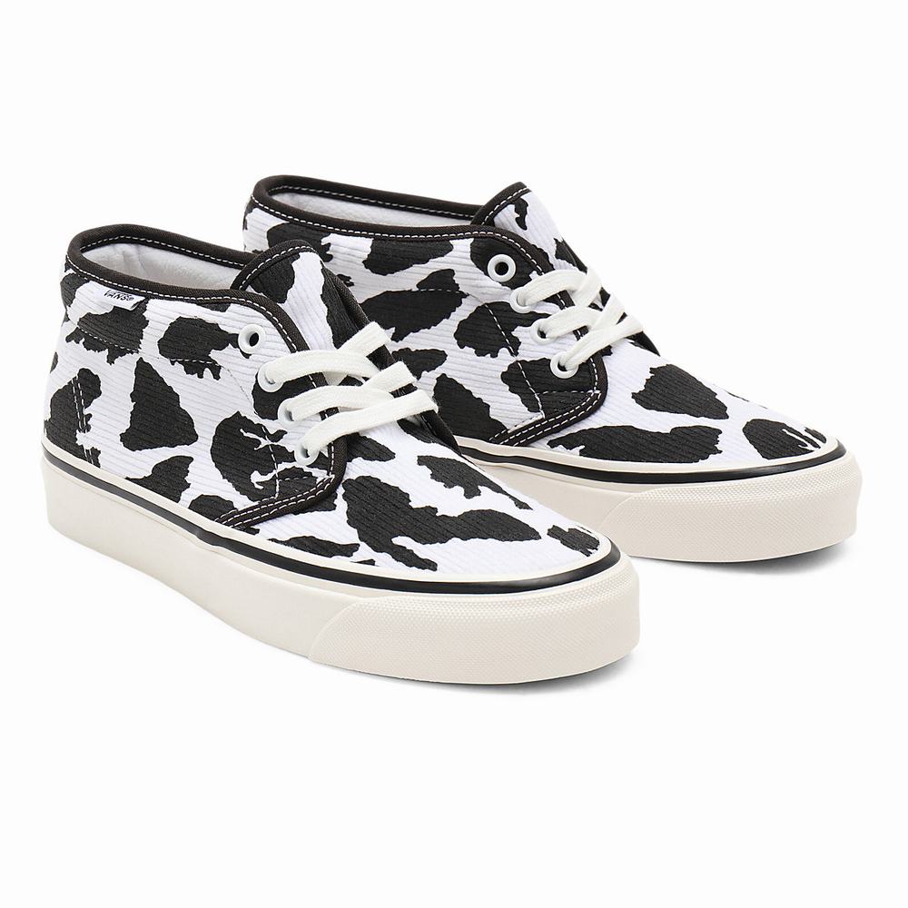 Women\'s Vans Anaheim Factory Chukka 49 DX Sneakers Black / White | USA68190