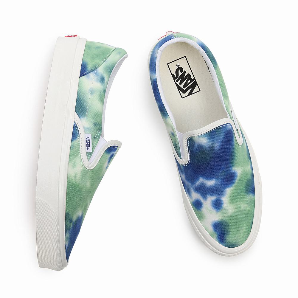 Women's Vans Anaheim Factory Classic Slip-On 98 Dx Slip On Shoes Blue / Green | USA39184