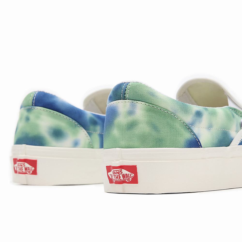 Women's Vans Anaheim Factory Classic Slip-On 98 Dx Slip On Shoes Blue / Green | USA39184