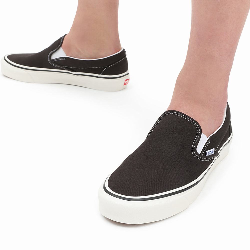 Women's Vans Anaheim Factory Classic Slip-On 98 Dx Slip On Shoes Black | USA96208