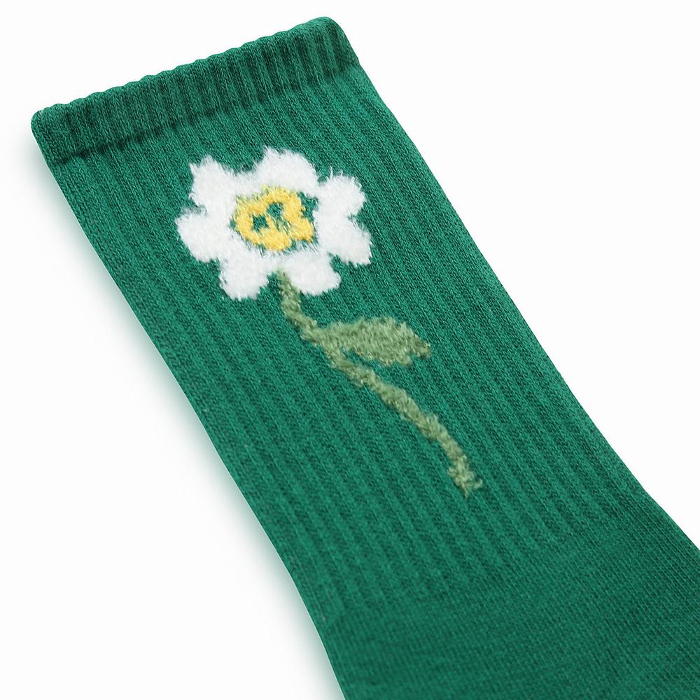 Women's Vans Anaheim Floral (1 Pair) Socks Green | USA59187