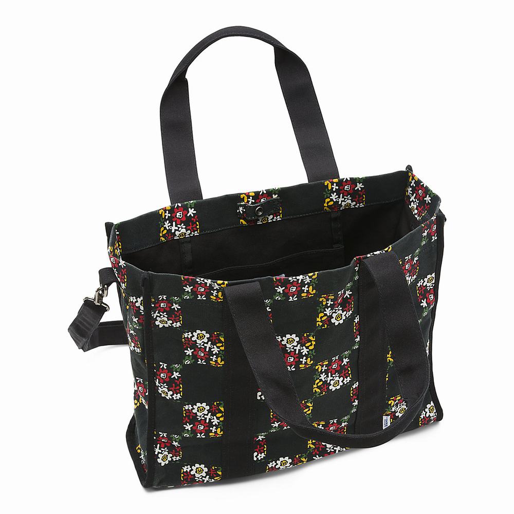 Women's Vans Anaheim Floral Tote Bags Black | USA47903