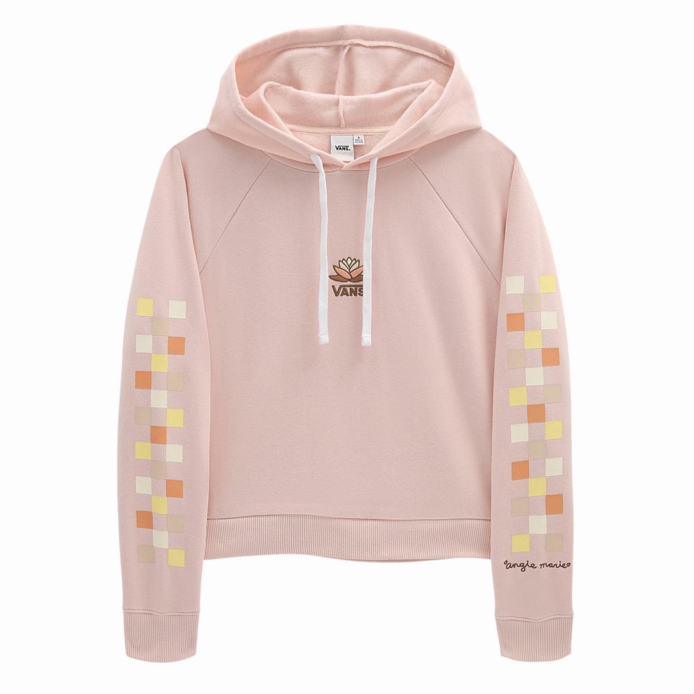 Women's Vans Angie Marino Boxy Hoodie Pink | USA90165