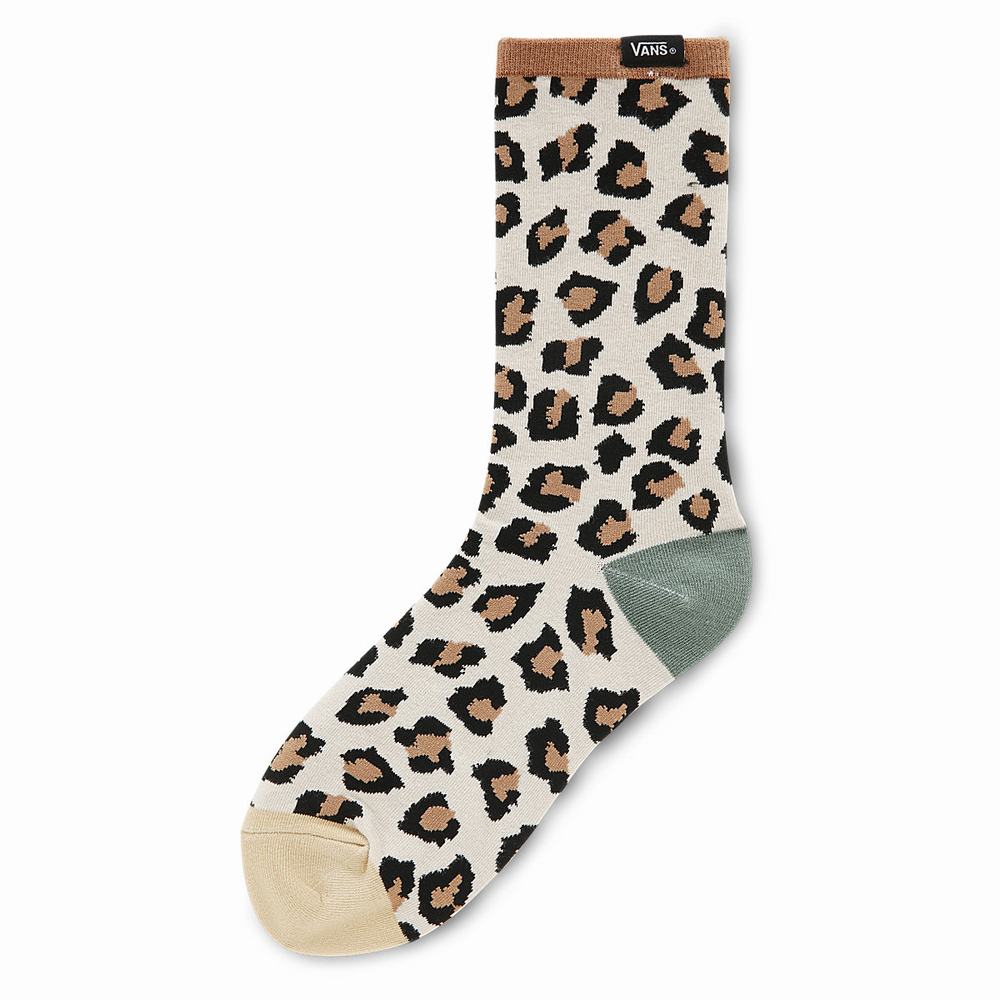 Women\'s Vans Animal Mix (1 Pair) Socks Beige | USA23874