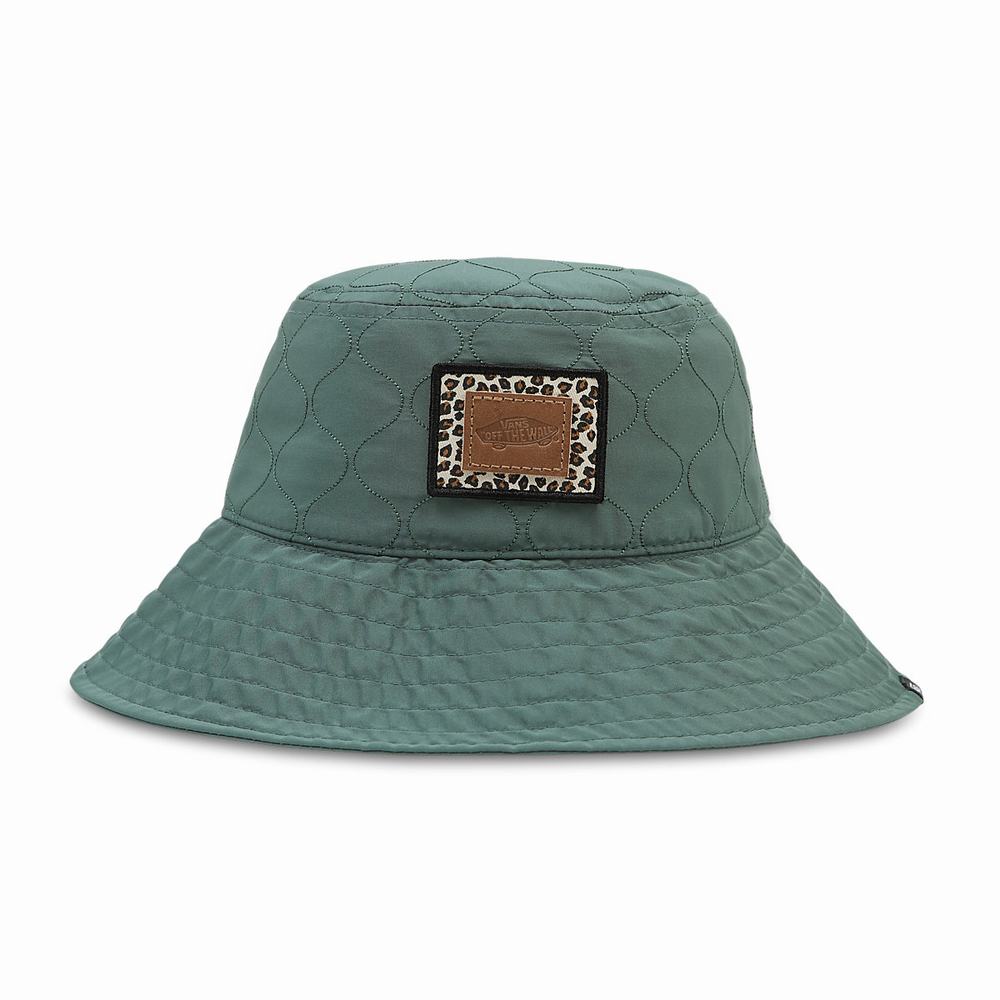 Women\'s Vans Animal Mix Bucket Hats Green | USA64572