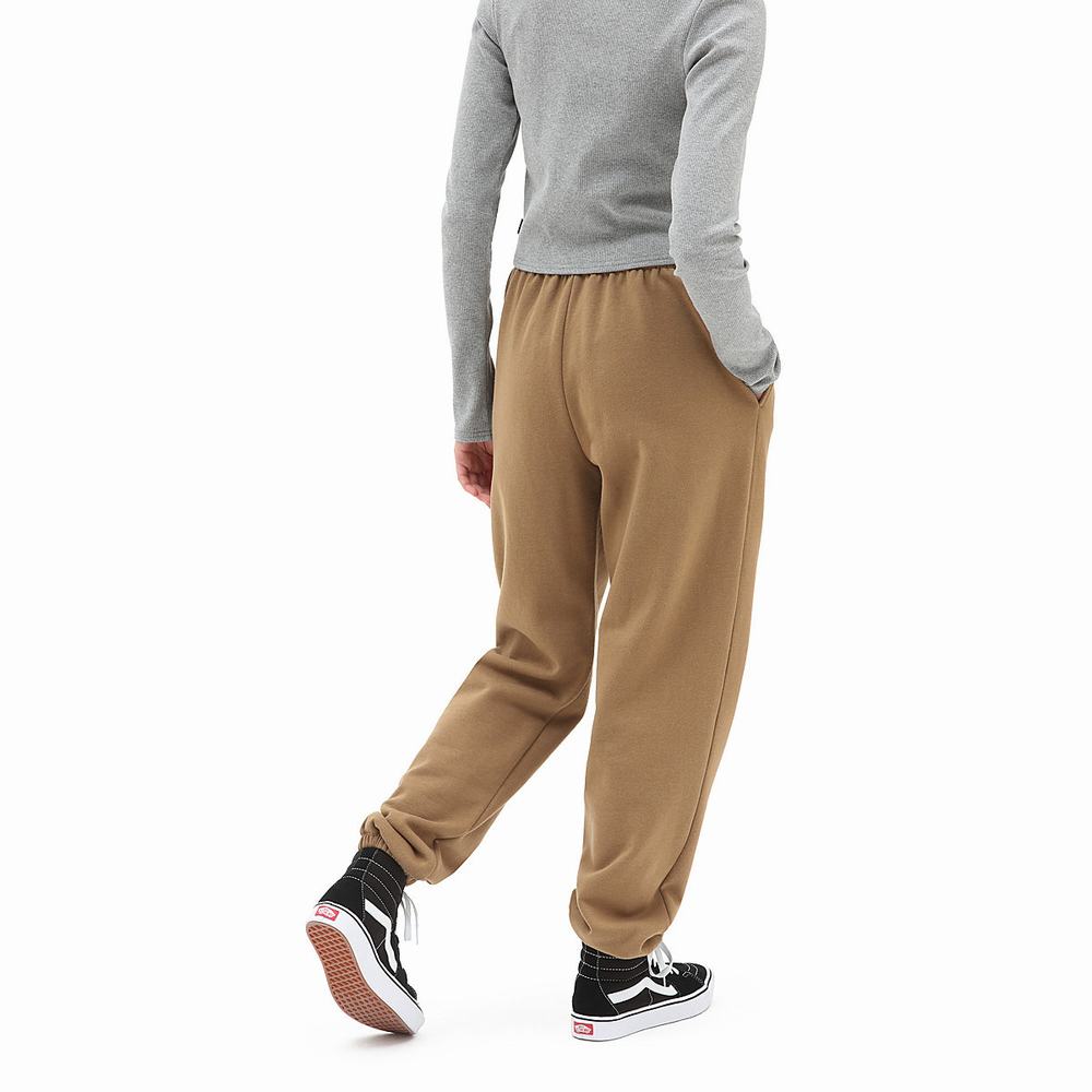 Women's Vans Armanto Fleece Pants Brown | USA71953