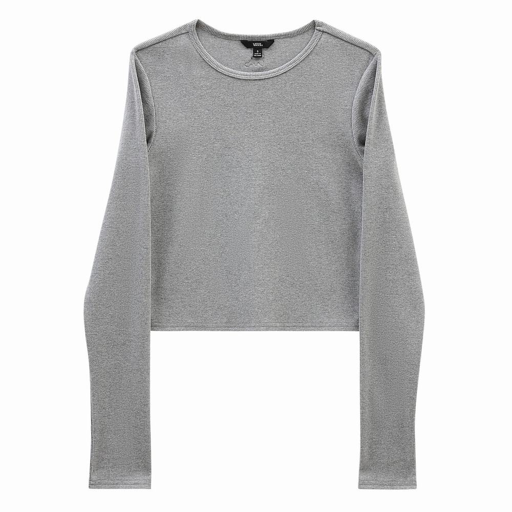 Women's Vans Armanto Long Sleeve Knit T Shirts Grey | USA38269