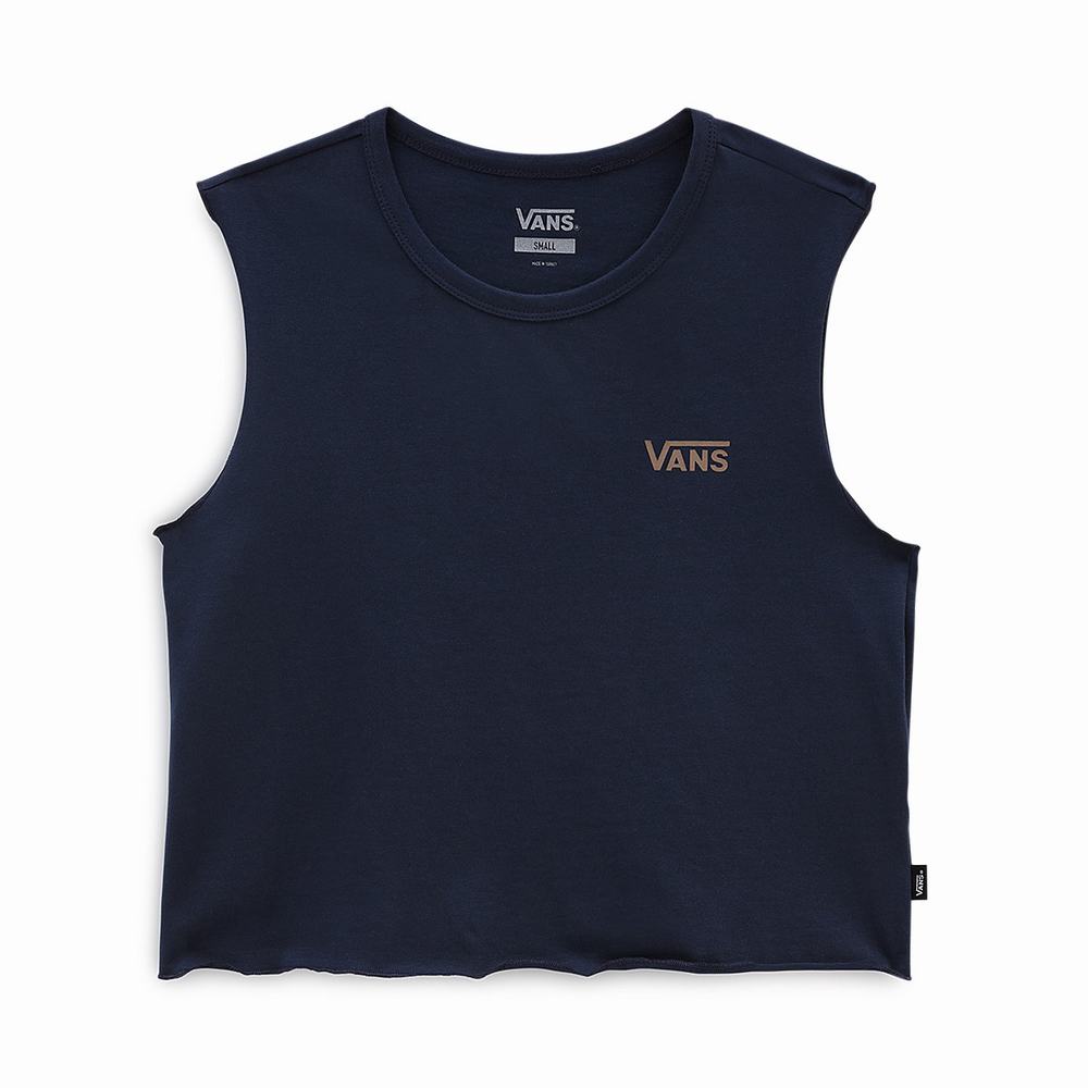 Women's Vans Armanto Muscle Tank Tanks Blue | USA41820