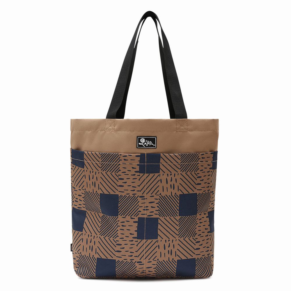 Women\'s Vans Armanto Tote Bags Brown | USA45690