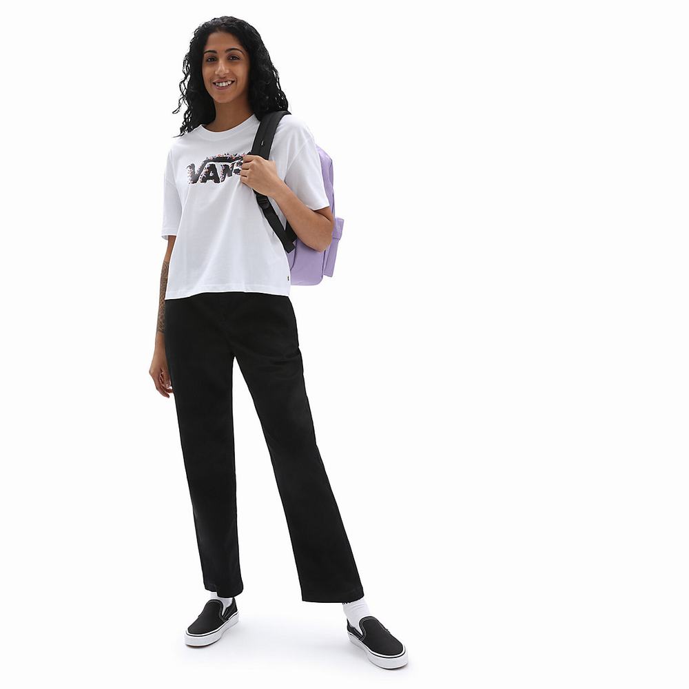 Women's Vans Authentic Chino Pants Black | USA80674