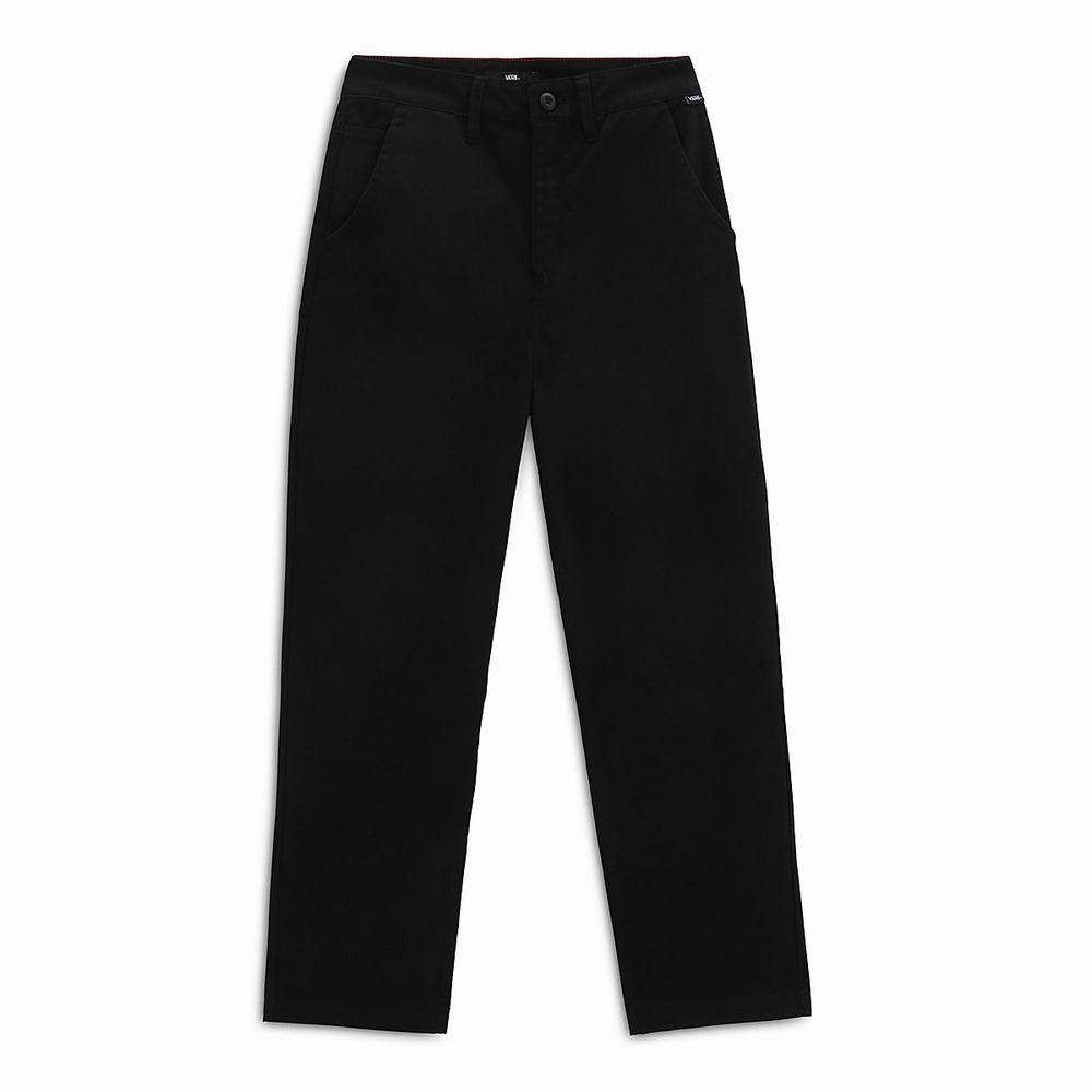 Women's Vans Authentic Chino Pants Black | USA80674