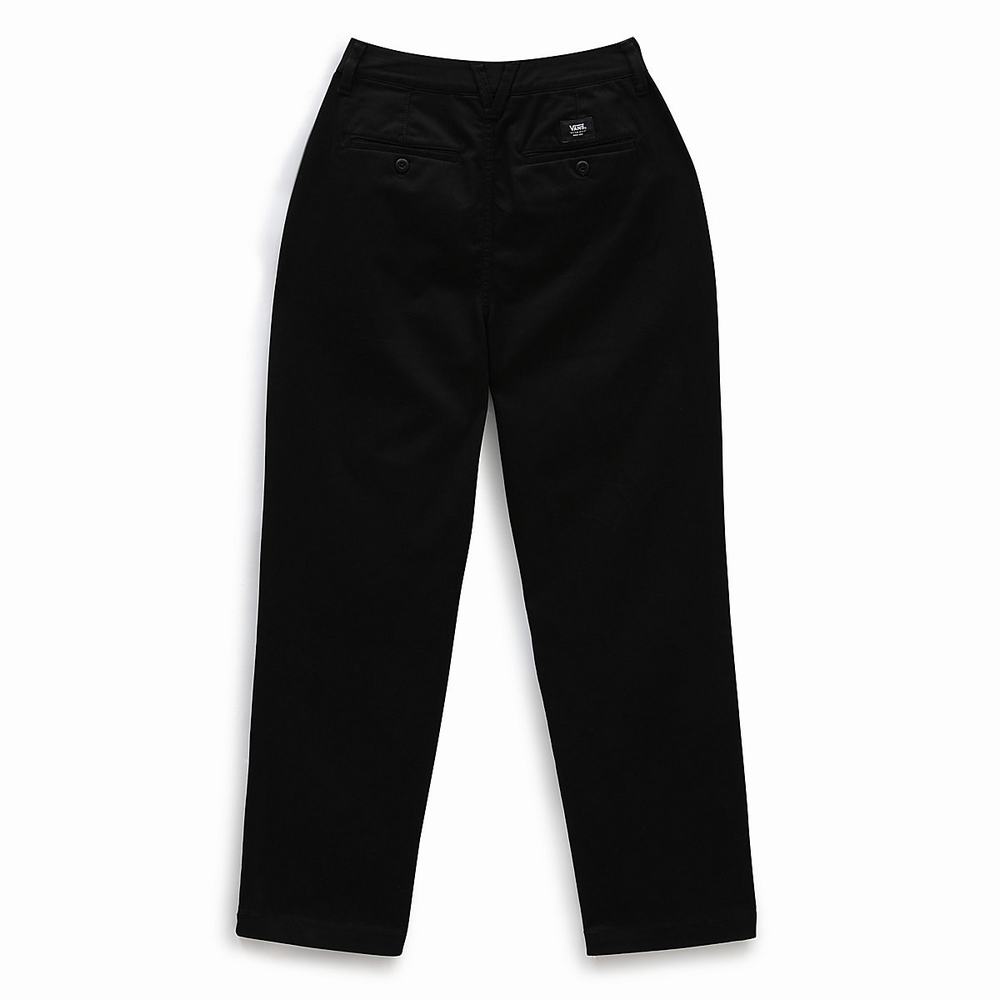 Women's Vans Authentic Chino Pants Black | USA80674