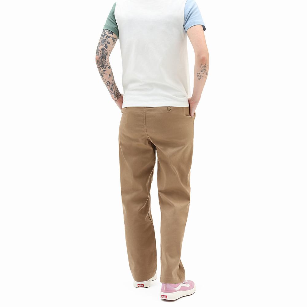 Women's Vans Authentic Chino Pants Brown | USA57403