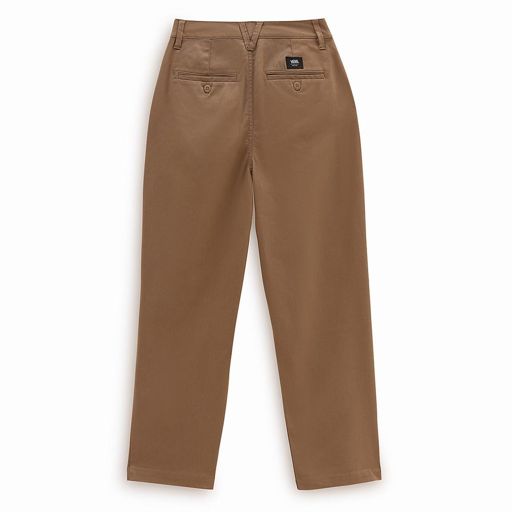 Women's Vans Authentic Chino Pants Brown | USA57403