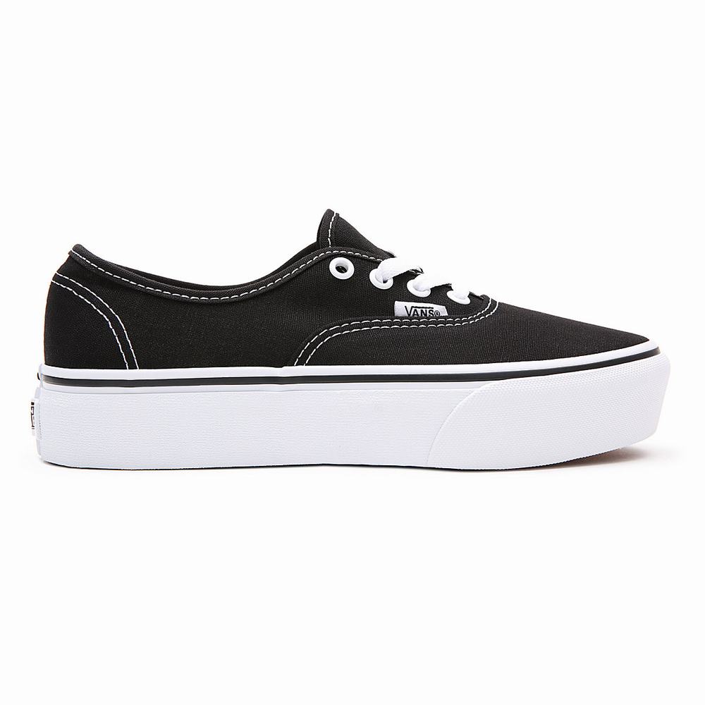 Women's Vans Authentic Platform 2.0 Platform Shoes Black | USA24950