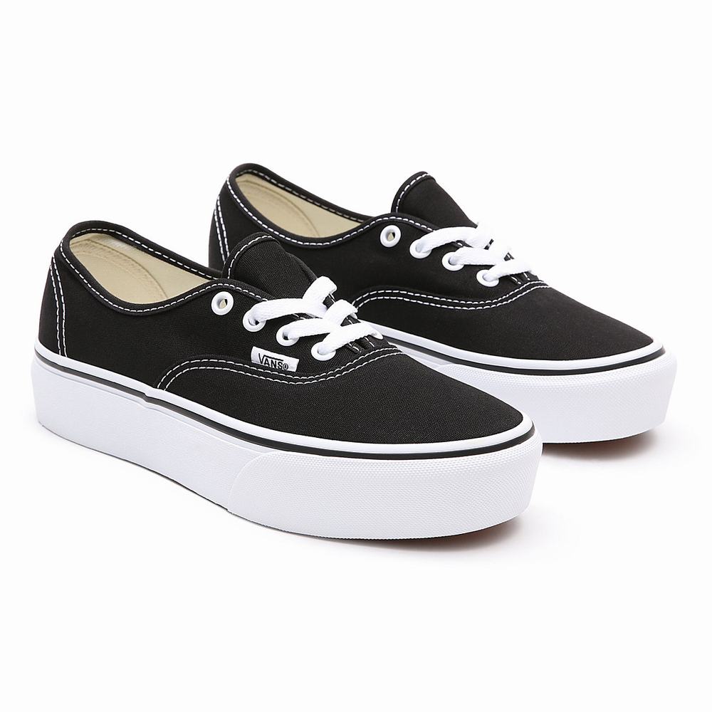 Women\'s Vans Authentic Platform 2.0 Platform Shoes Black | USA24950