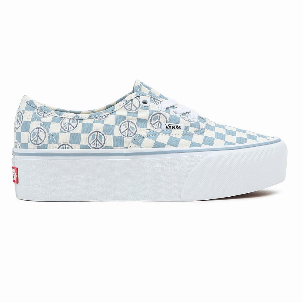 Women's Vans Authentic Stackform Sneakers Blue | USA29736