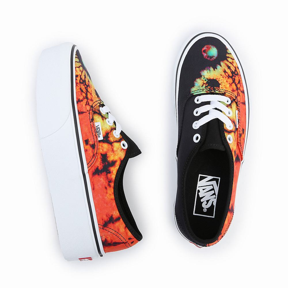 Women's Vans Authentic Stackform Sneakers Black / Multicolor | USA64385