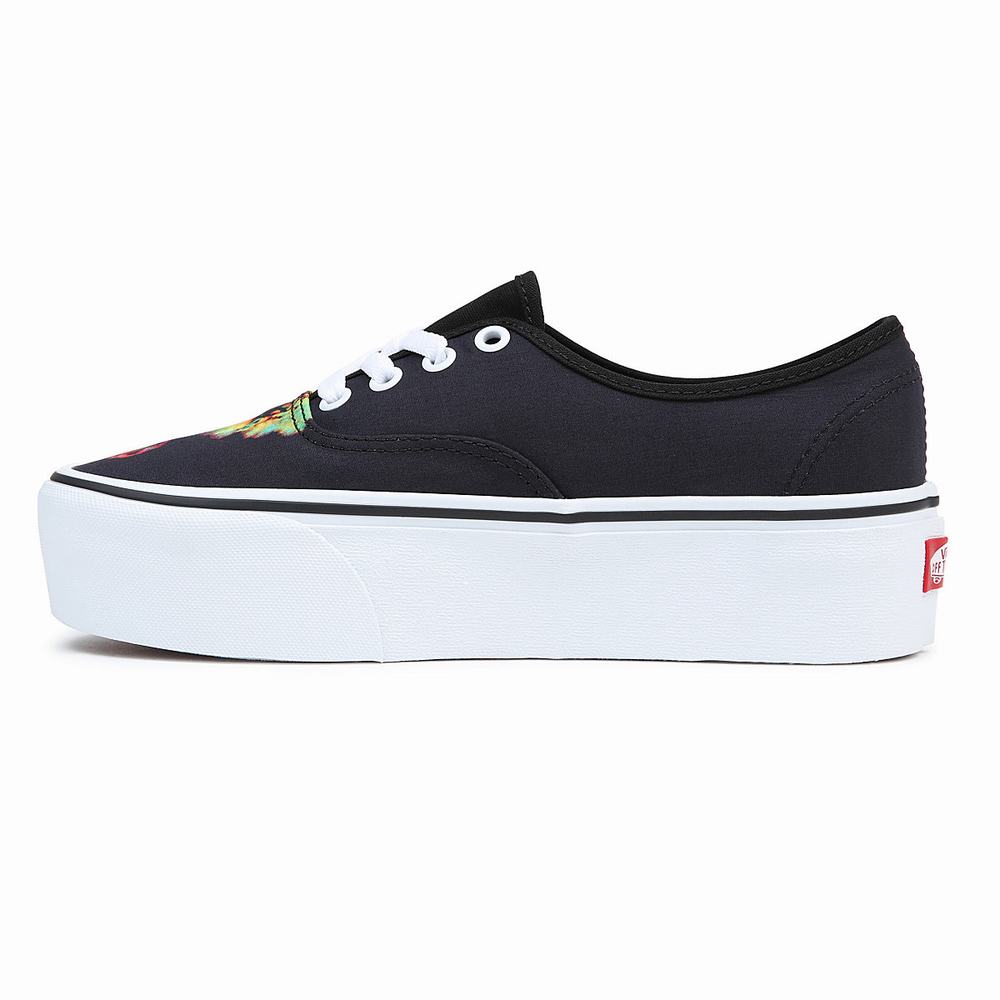 Women's Vans Authentic Stackform Sneakers Black / Multicolor | USA64385