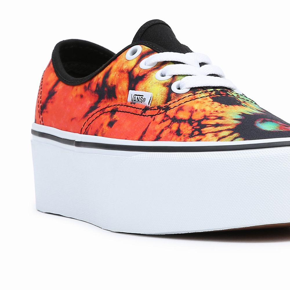 Women's Vans Authentic Stackform Sneakers Black / Multicolor | USA64385