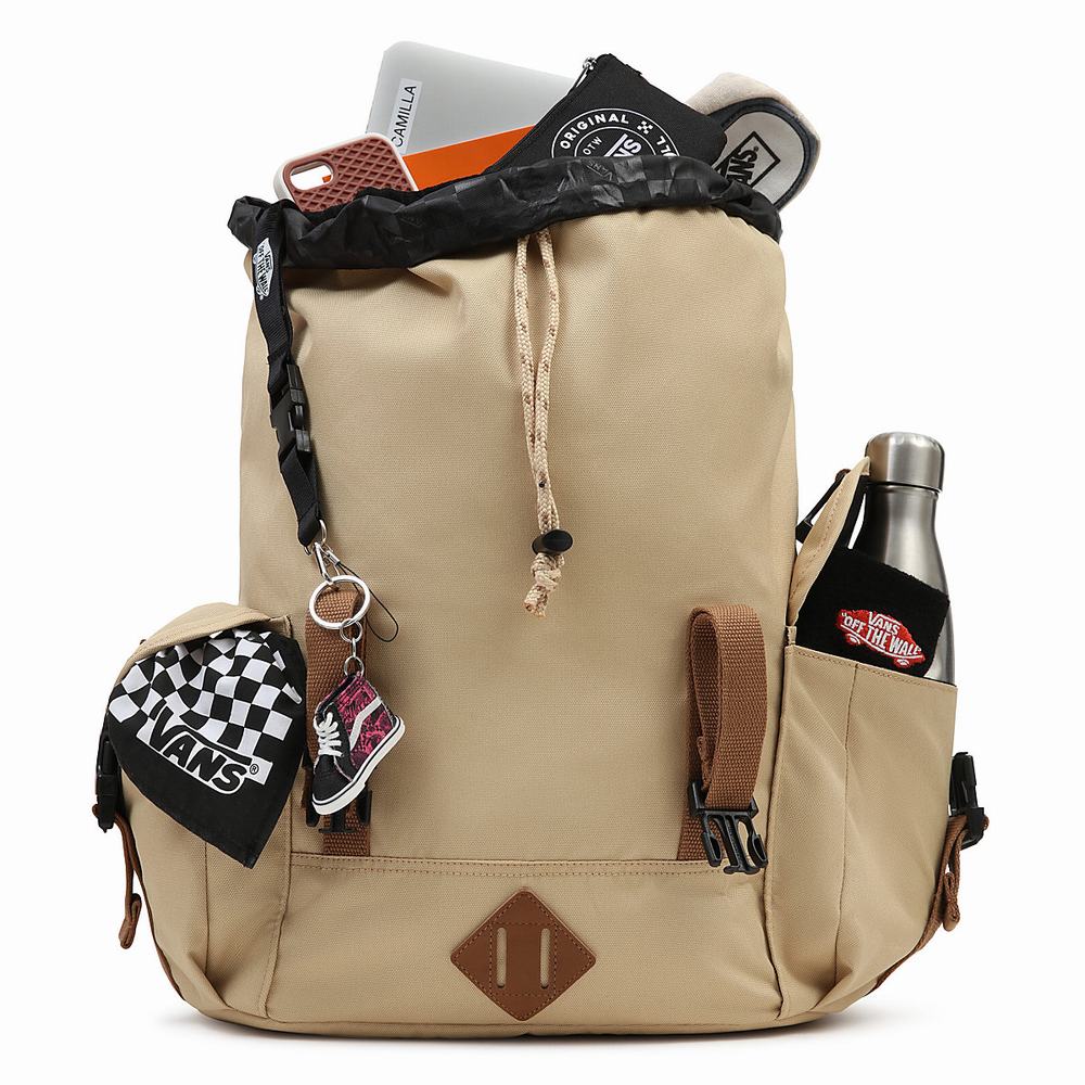 Women's Vans Basecamp Backpacks Beige | USA90821