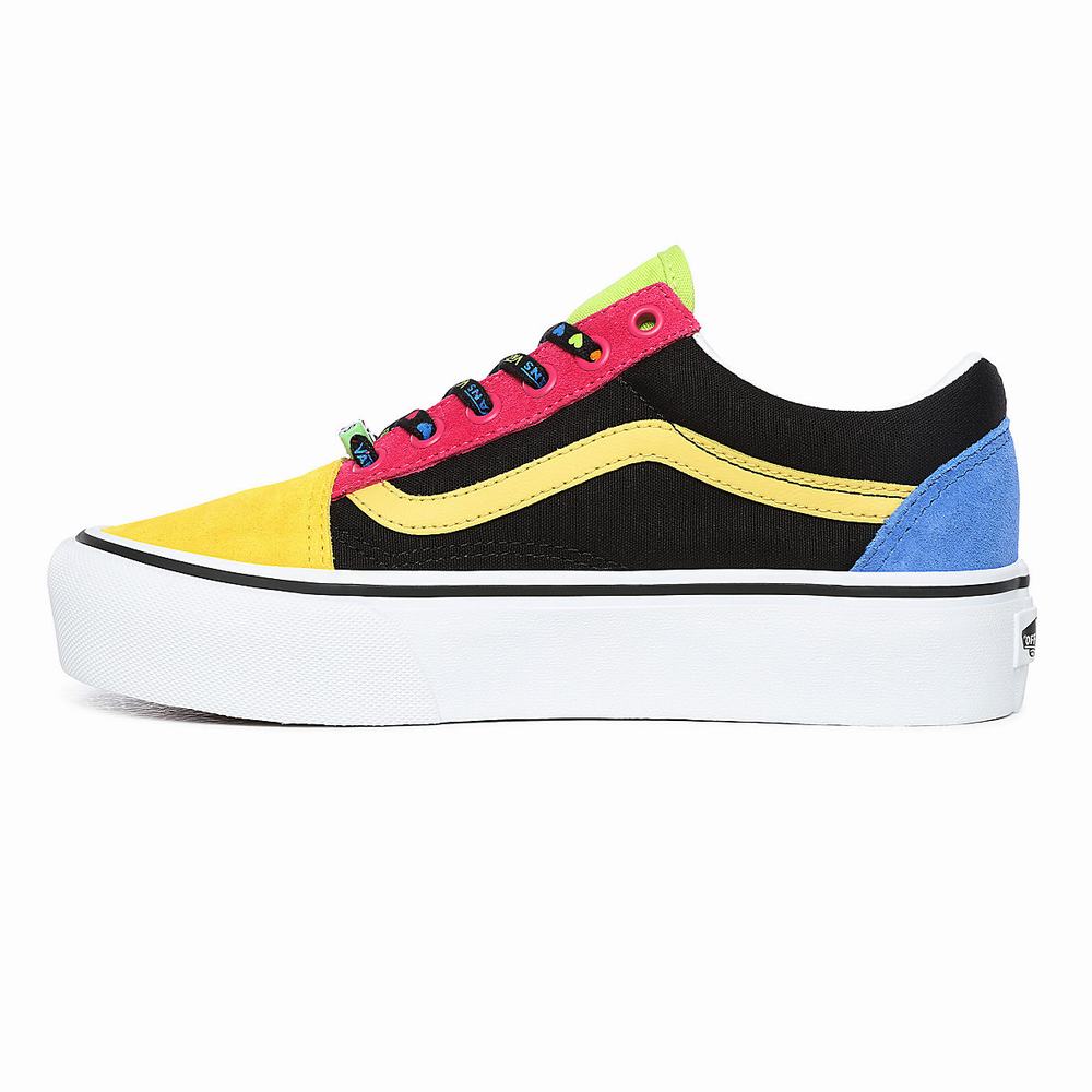 Women's Vans Beads Old Skool Platform Platform Shoes Multicolor | USA38940