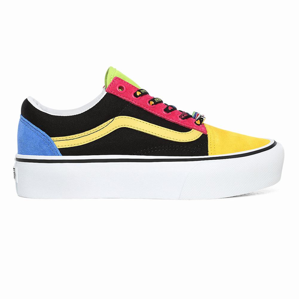 Women\'s Vans Beads Old Skool Platform Platform Shoes Multicolor | USA38940