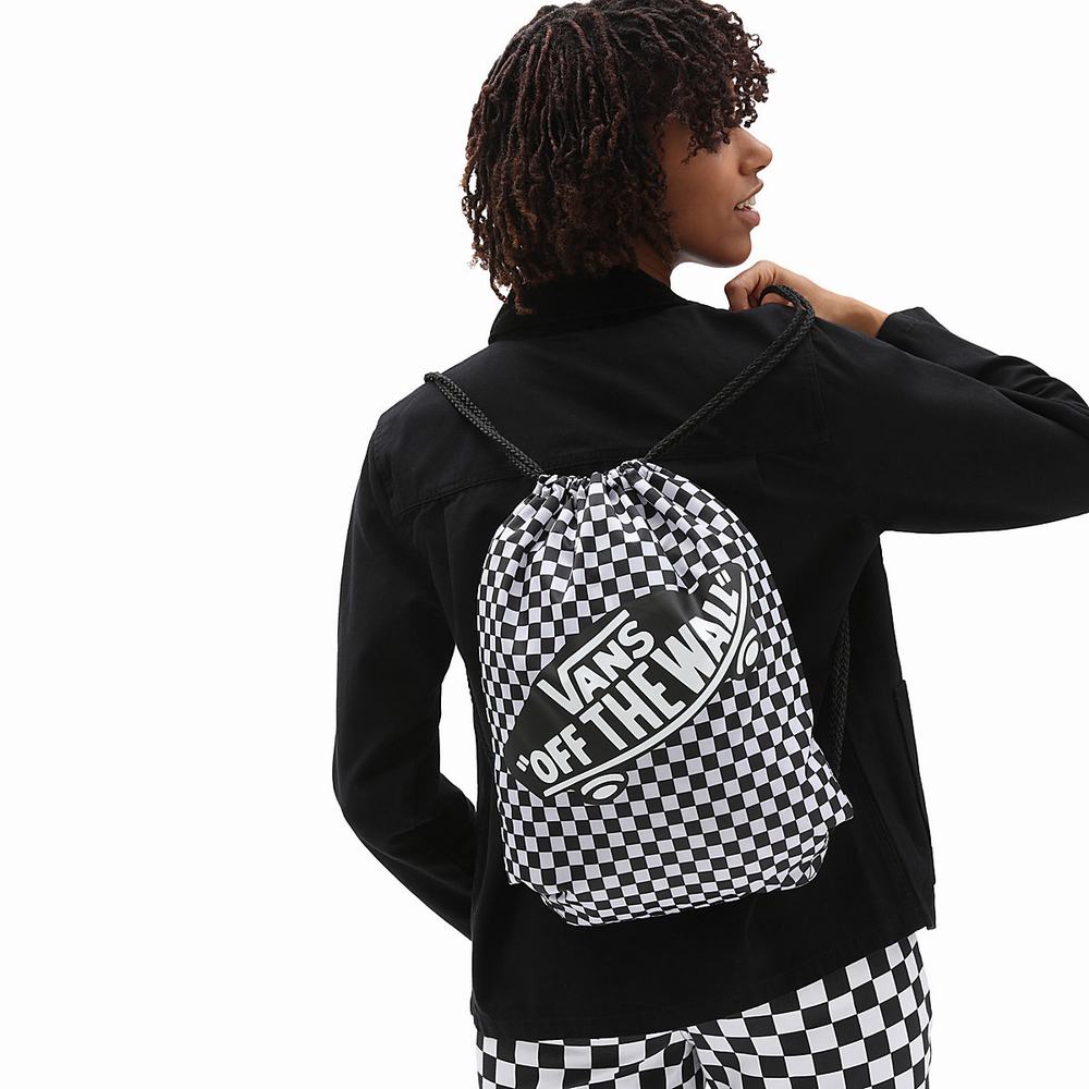 Women's Vans Benched Bags Black / White | USA98130