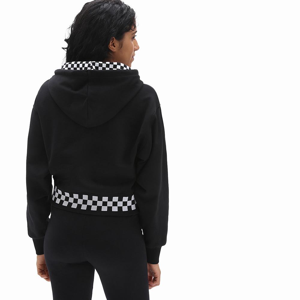 Women's Vans Boom Boom 66 Hoodie Black | USA85037