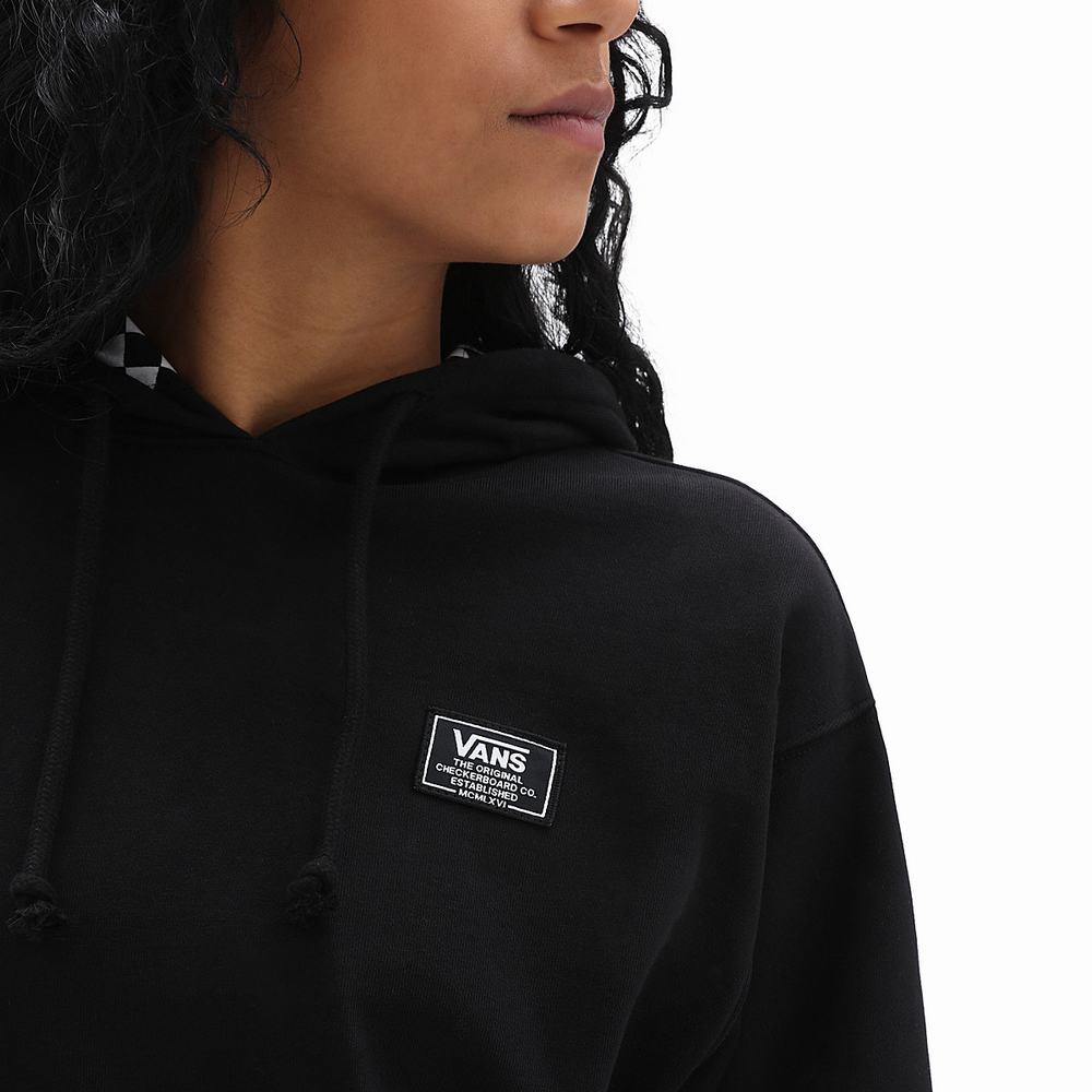 Women's Vans Boom Boom 66 Hoodie Black | USA85037