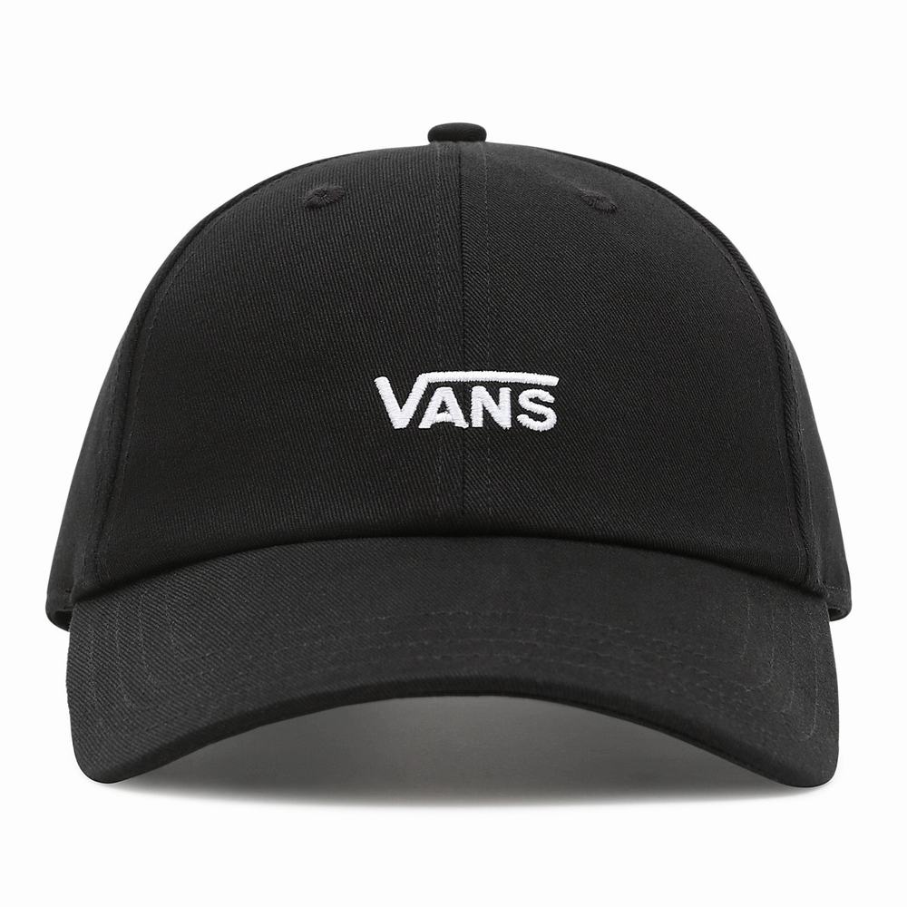 Women\'s Vans Bow Back Hats Black / White | USA56143