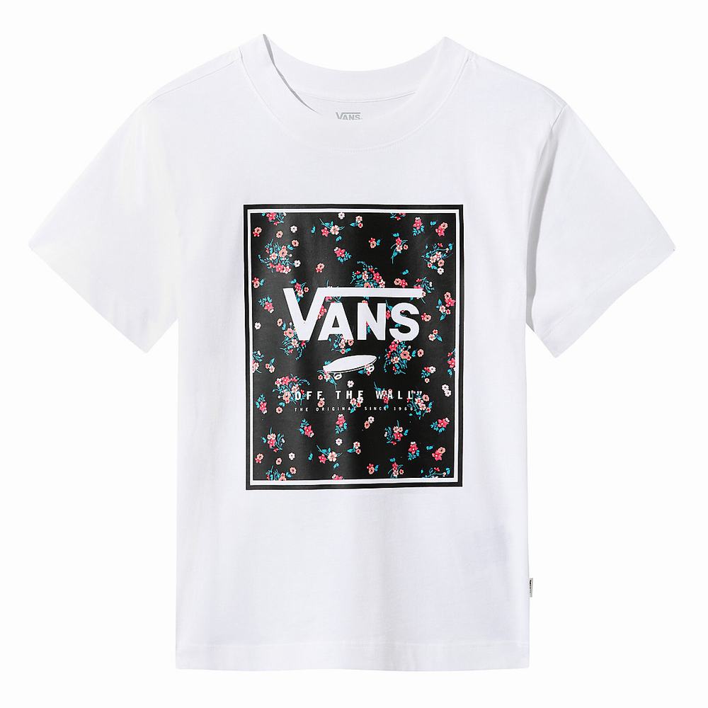 Women\'s Vans Boxed In Crew Tee T Shirts White | USA58164