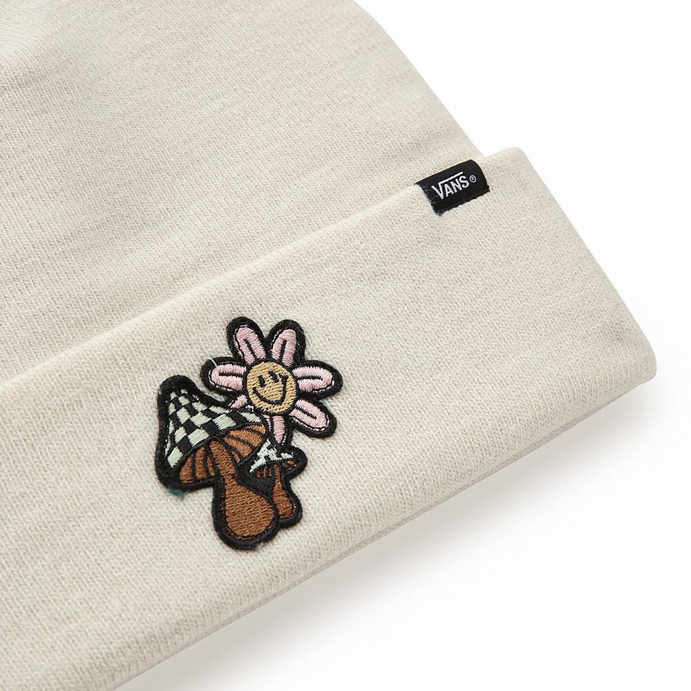 Women's Vans Breakin Curfew Beanie Beige | USA92056