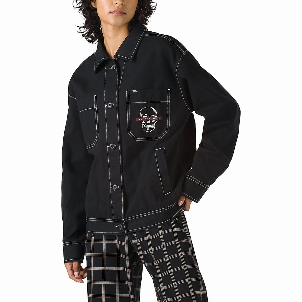 Women\'s Vans Breana Jackets Black | USA16795