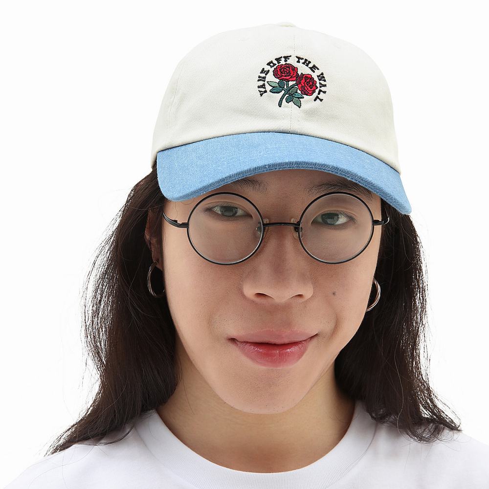 Women's Vans Camburn Curved Bill Jockey Hats White | USA67219