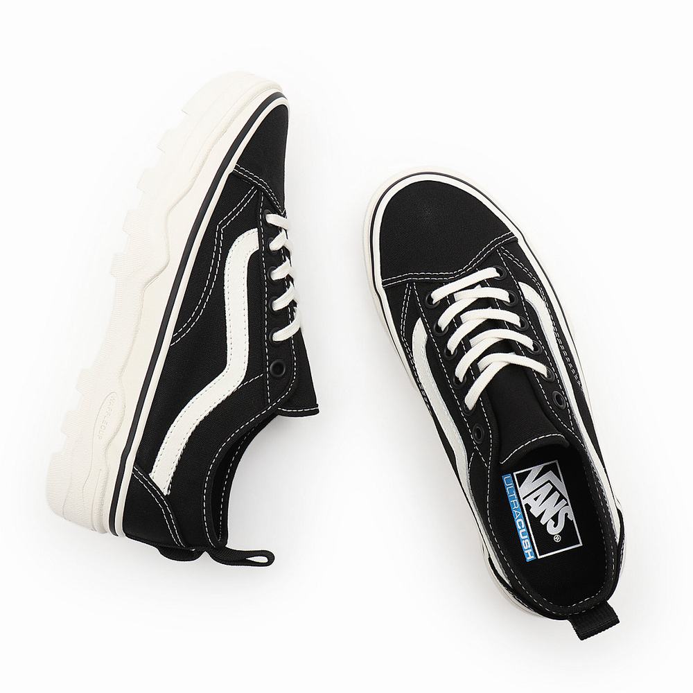 Women's Vans Canvas Sentry Old Skool Wc Sneakers Black | USA32170