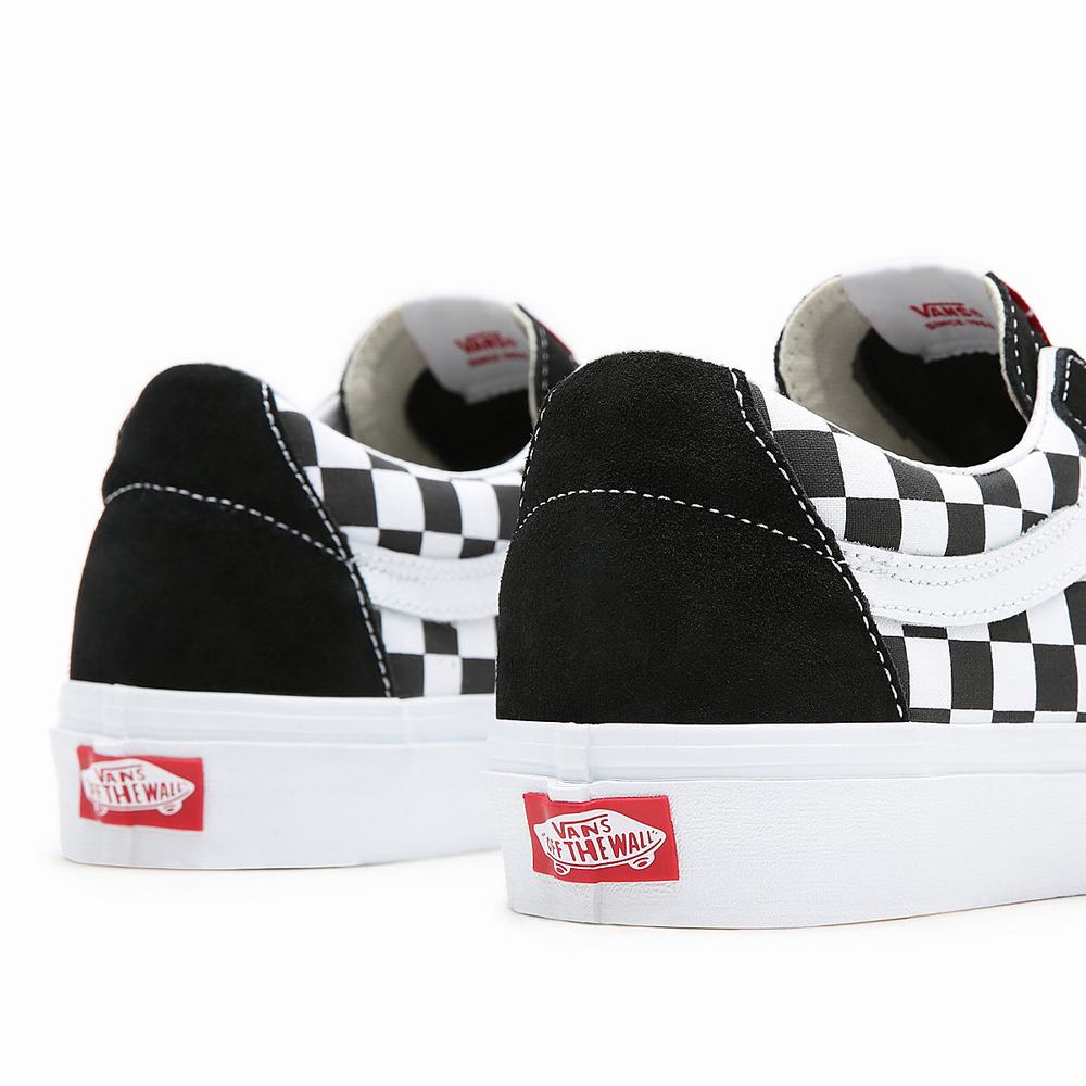 Women's Vans Canvas/Suede SK8-Low Sneakers Black | USA69153