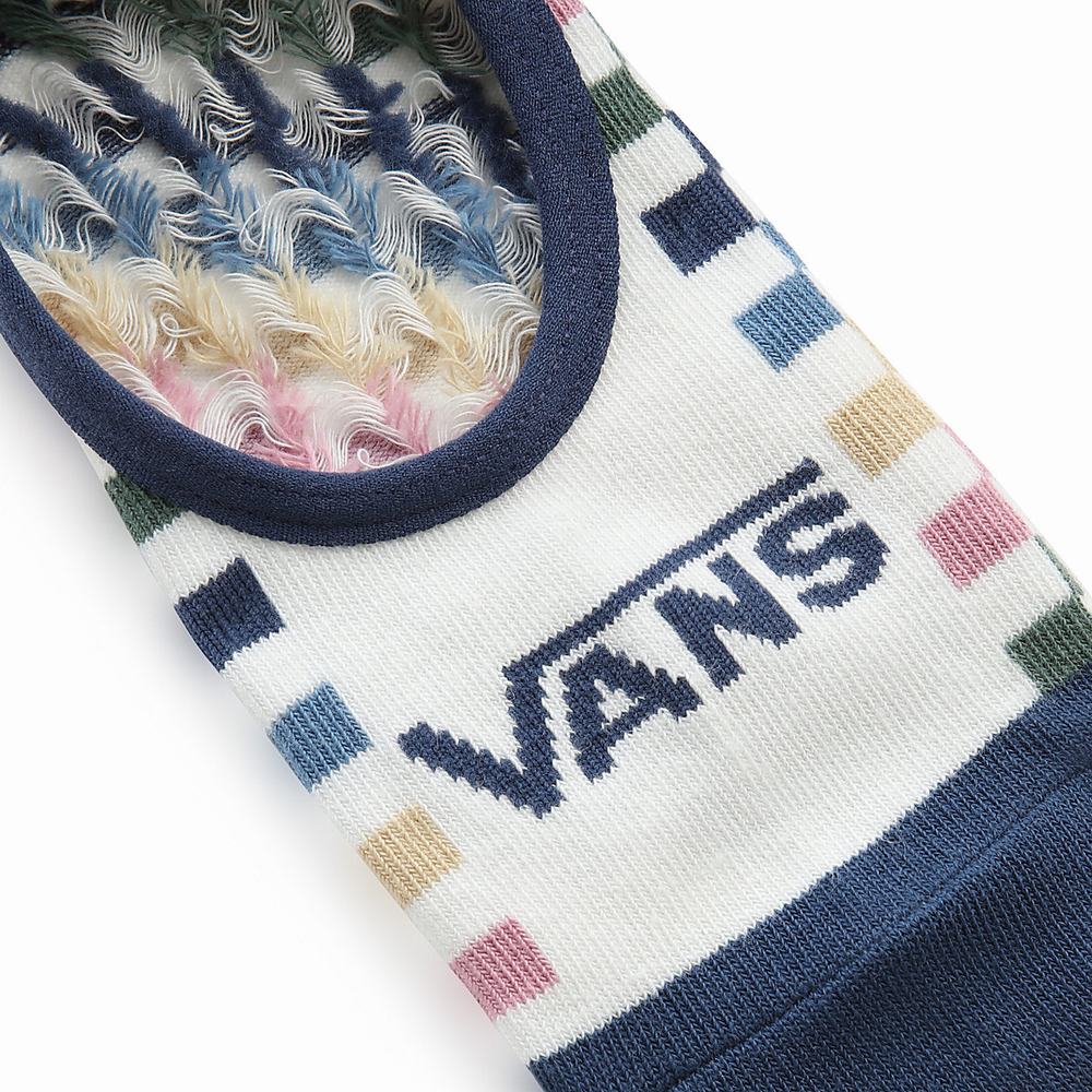 Women's Vans Checker Buddies Canoodle (3 Pairs) Socks Blue | USA27053